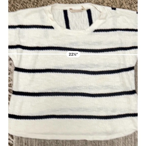 Soft Surroundings Womens Sweater Sz XL Knit Striped Venice Sweater Rayon Dolman - Picture 7 of 8